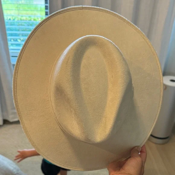 Cream Wide Brim Hat - Picture 5 of 7